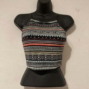 Forever 21 multicolored halter crop top